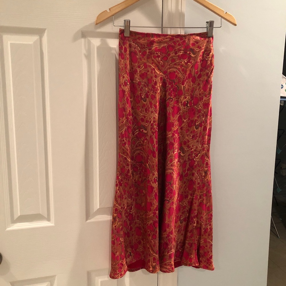 Vintage TOCCA silk maxi skirt printed Size 6
